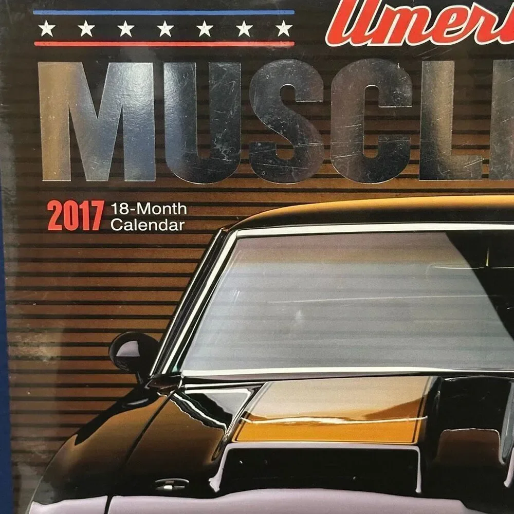 American Muscle Cars Year 2017 Wall Callendar 12” x 12”